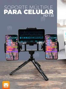 Soporte Multi Clip 360° Para Celular - Negro - Ver 1