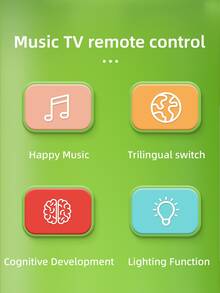 1款嬰幼兒模擬音樂/燈光/教育遙控器玩具,無需電池(有英文、法文、西班牙文模式可選) - 紅色 - 查看 5