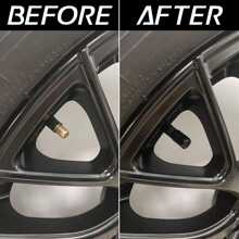 4入組黑色汽車輪胎氣閥幾何公司鋁合金氣閥蓋,適用於汽車,suv,自行車,卡車和摩托車輪胎輪轂閥裝飾自動配件 - 黑色 - 查看 6