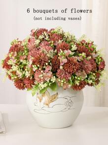 1 Miếng 5-đầu Hoa cúc Bó hoa Với 7 Màu Bóng bàn Trái bóng Hoa In Phấn màu Macaron Phong cách , Lý tưởng Cho máy tính để bàn Đồ trang trí Và Nhiếp ảnh - Màu Đỏ Sâu - Xem 4