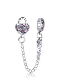 Key & Heart Design DIY Jewelry Accessory - Silver - View 1