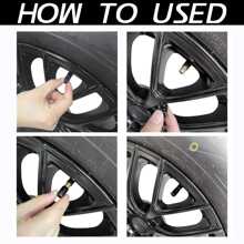 4入組黑色汽車輪胎氣閥幾何公司鋁合金氣閥蓋,適用於汽車,suv,自行車,卡車和摩托車輪胎輪轂閥裝飾自動配件 - 黑色 - 查看 4