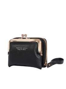 字母印花 多槽卡包 钱包 轻便 时尚 现代 商务 便携 信用卡 身份证 现金 商务休闲 教师节 教师礼物 周年纪念礼物 生日礼物 女性礼物 白领礼物 大学生礼物 教师礼物 女士礼物 钱包 钱夹 小钱包 - 黑色 - 查看 4