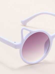 1 set de gafas de ojo de gato para niños de moda, gafas de moda minimalistas para fiestas, uso diario y viajes al aire libre, adecuadas para el verano - Blanco - Ver 5