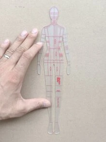 5pcs Body Design Clear Plastic Fashion Design Ruler, Illustrator Drawing Ruler, For Fashion Design - Clear - View 5