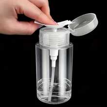 Professional Push Down Liquid Pump Dispenser Bottle - Perfect For Nail Polish & Makeup Remover! - Clear - View 5