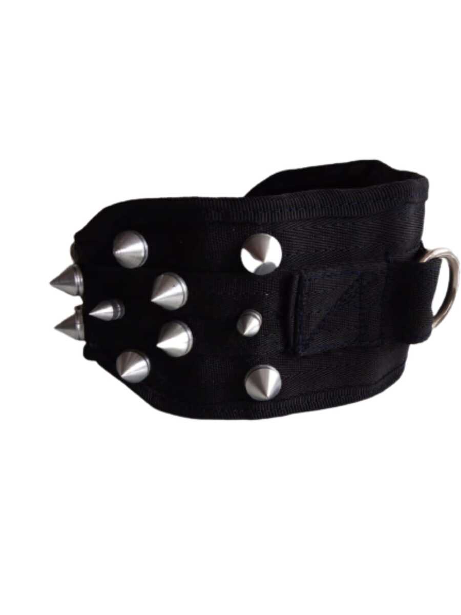 Spike Necklace 11cm Wide - Black - View 1