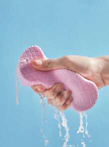 1 pieza Esponja de baño para niños y adultos, baño sin lastimar la piel, esponja indolora para bebés, decoración del baño del hogar, decoración de otoño, de vuelta a la escuela