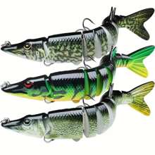 1pc Fishing Lures For Bass Trout, Multi Jointed Swimbaits Slow Sinking Bionic Swimming Lures, For Freshwater Saltwater Fishing