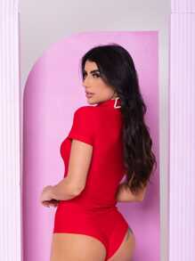 Women Bodysuits - Red - View 2