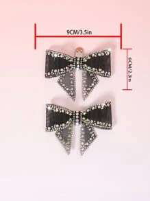 2pcs/set Women's Shoe Accessories Butterfly & Mesh & Rhinestone Decor Removable Shoe Buckle For Party, Banquet, Flat & High Heeled Shoes, Multicolor
