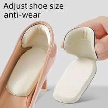 Shoe Lift Insoles, Prevent Friction Heel Pads, Adjustable Half Size Up Heel Cushions, Suitable For Women High Heels - Beige - View 1