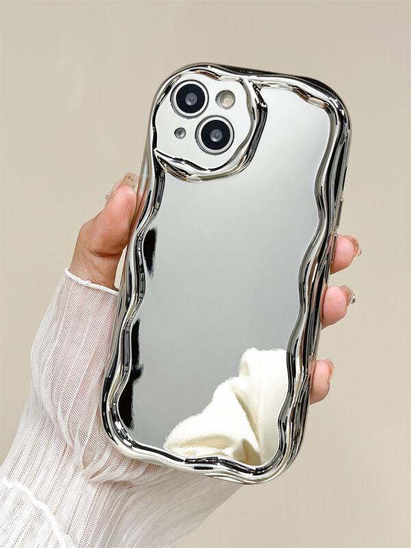 Patterned Silver Plated Phone Case