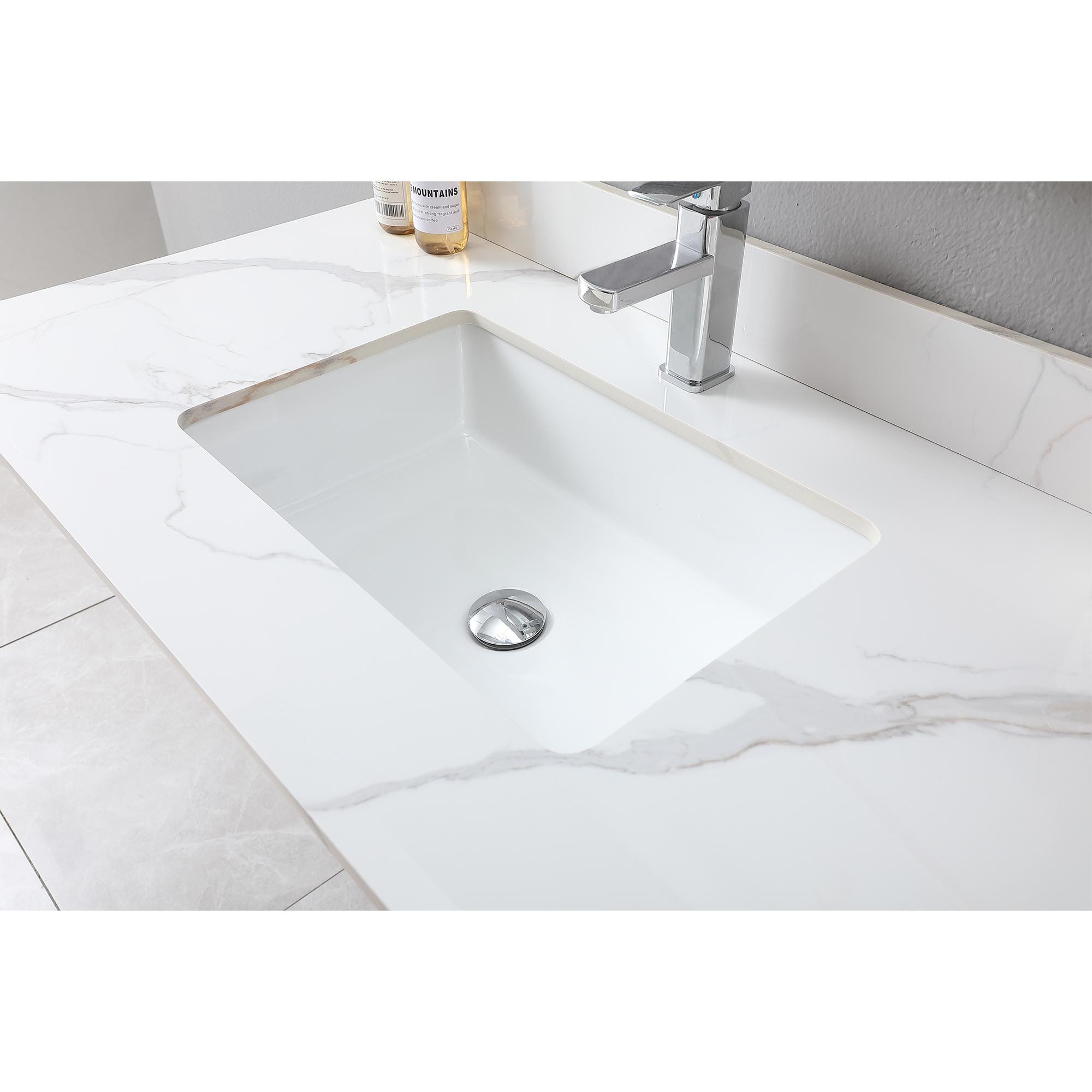 Montary 43 Inch Bathroom Vanity Top with Undermounted Large Ceramic