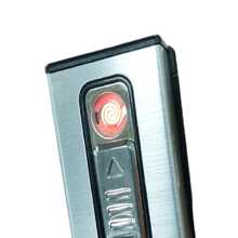 Caja de cigarrillos con encendedor USB, accesorios para fumar - Dorado - Ver 3