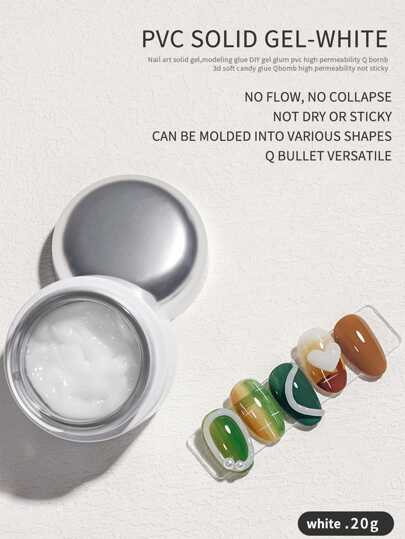 annies 20克/瓶 透明果冻胶，PVC固体凝胶，适用于美甲店、花朵造型美甲