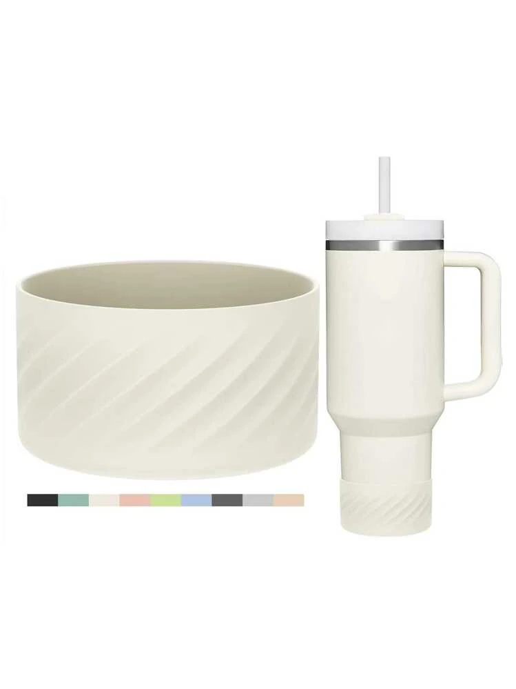 Set Di 2 Coperchi A Prova Di Perdite Per Stanley Cup 30 Oz – Con Cannucce, Bianco!