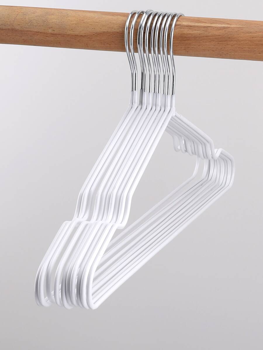 10入組家用防滑衣架,適用於成人衣服曬、掛和收納,節省空間