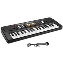Kids Piano, 37 Keys Kids Keyboard Portable Electronic Multi-Function Music Piano Keyboard for Kids (Black) - Black - View 1
