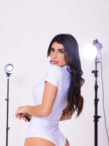 Women Bodysuits - White - View 3