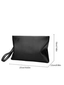 gorchis New Men's Soft Leather Clutch Bag, Large Capacity & Envelope Bag, Black, & Practical, With Space For Mobile Phones And Change Handbag Purses Anti Theft Bag Carry On College Multi-Functional Christmas Scream Wallet Casual Vacation Vintage Chest Bag Side Bags Hip Bag Gifts Men Bag Retro Bag Black Bag Back To School Vintage The Sporty Life Men Wallet Gift Bag Pack Handbags Spring Vintage Bags Makeup Bag Black Purse Pouch