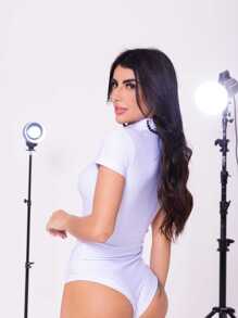Women Bodysuits - White - View 2