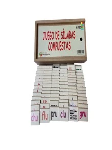 Kit de 3 cajas Abecedario (Abc) x asociación, silabario simple y compuesto Juego infantil Didáctico para aprender a leer - Azul - Ver 7