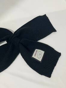 1 件女式保暖防風休閒裝飾多功能針織披肩、開衫、圍巾適合夜間戶外、約會、旅行 - 黑色 - 查看 5