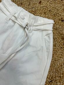 Women Jeans - 白色 - 查看 4