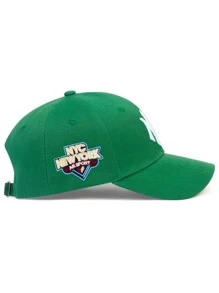 1 pieza Gorra de béisbol con estilo gótico para hombres con letra, bordado geométrico en el lateral para actividades al aire  protección solar en primavera y otoño, viajes, fiestas de playa y callejeras - Verde - Ver 3