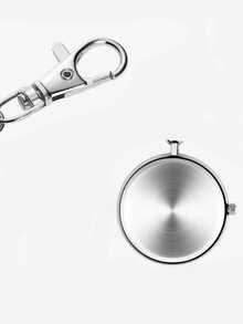 Single Case White Quartz Watch With Regular Dial, Can Be Used As Pendant Or Keychain - White - View 4