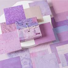 MOCARD 1盒/100入不同圖案材質紙 - 紫色 - 查看 1