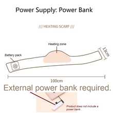 1pc Usb Powered Heated Neck Warmer Without The Mobile Power, Suitable For Winter, Christmas, Gifts - White - View 9