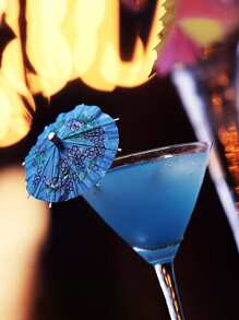 50pcs Cocktail Umbrella Picks, Tropical Color Party Toothpicks, Party Decoration Supplies, Home Decoration, Room Decoration, Summer Party Decoration, Hawaii Themed Party,Christmas - Multicolor - View 2