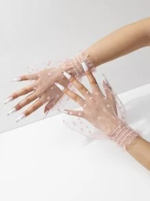 Elegante Damen rosa Ärmelbündchen dekorative Fake Ärmel (1 Stück)