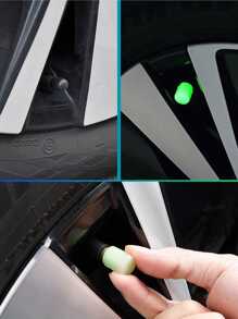 Bicycle Tire Night Glow Valve Cap - Green - View 5