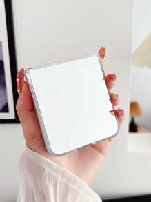 极简镜面折叠手机壳，兼容三星 Galaxy Z Flip3 5G/Galaxy Z Flip 4 5G/Galaxy Z Flip 5 5G/Galaxy Z Flip 6 5G/Galaxy Z Flip 7 5G，优雅化妆镜手机壳 - 彩色 - 查看 5