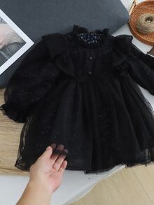 Vestidos de otoño-invierno para niña - Negro - Ver 9
