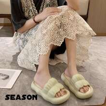 Flip Flops Sandals Slides One Band Comfortable Platform Fashion Flip Flop - Pink - View 6