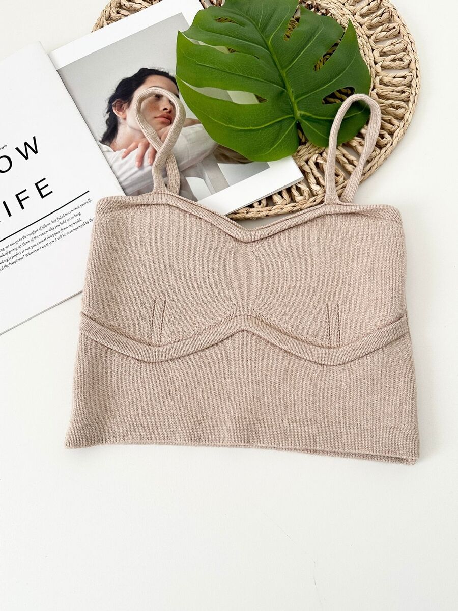 Women Knit Tops - Màu be - Xem 1