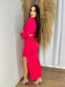 Women Dresses - Hot Pink - View 2