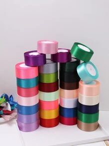 5 rollos de cinta de satén, materiales para hacer flores de rosa DIY, cinta decorativa para pasteles, envoltorios de regalo, bodas, fiestas, Día de San Valentín, graduación, Día de la Madre, cumpleaños, suministros para bodas, regalos para damas de honor, recuerdos de fiesta, regreso a clases, Día del Trabajo, Día de la Independencia, rosas hechas a mano, Día de San Valentín, Año Nuevo - Blanco - Ver 6