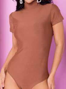 Women Bodysuits - Rust Brown - View 5