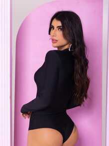 Women Bodysuits - Black - View 2