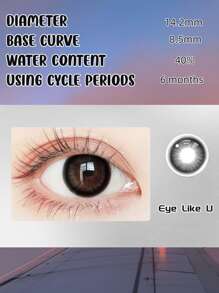 1對黑色眼瞳,半年使用,使你顯得年輕,直徑14.2mm