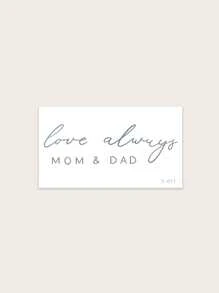 Waterproof & Sweatproof Herbal Tattoo Sticker That Lasts 7-14 Days, Mom & Dad Design, 1pc - Black - View 4