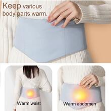 1pc Usb Powered Heated Neck Warmer Without The Mobile Power, Suitable For Winter, Christmas, Gifts - White - View 5