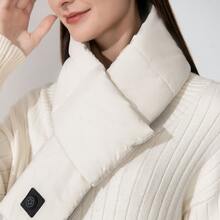 1pc Usb Powered Heated Neck Warmer Without The Mobile Power, Suitable For Winter, Christmas, Gifts - White - View 2