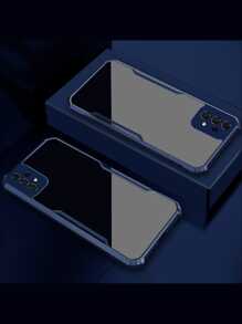 1pc Fashionable & Stylish Lensed Full Coverage Shockproof Acrylic Phone Case, Compatible With IPhone* Compatible With Samsung* Compatible With Huawei* Compatible With OPPO* Compatible With Xiaomi. A Great Gift For Couples And Sisters. - Blue - View 1