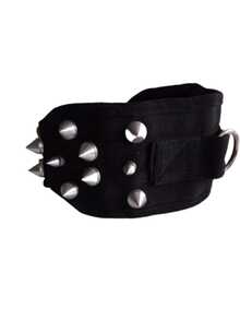 Spike Necklace 11cm Wide - Black - View 2